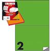 MARKIN Etichetta adesiva C/509 verde 100fg A4 210x148,5mm (2et/fg) Markin