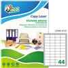 TICO Etichetta adesiva LP4W bianca 100fg A4 47,5x25,5mm (44et/fg) Laser Tico