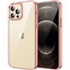 JETech Cover per iPhone 12 Pro Max 6,7 Pollici, Anti Ingiallimento Custodia con Assorbimento degli Urti e Anti-Graffio (Oro Rosa)