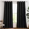 PONY DANCE Tende Nere Oscuranti per Interni Tenda Cameretta Bambini Oscurante ad Anelli Curtains Camera da Letto Termiche per Salotto 2 Pezzi L 140 x A 300 cm, Nero