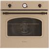 Candy FCC604NAV Forno Elettrico da Incasso, Ventilato, Capacità 65 Litri, Funzione Pizza, 8 Programmi, Con Orologio, Stile Rustico, Avena, Classe A+