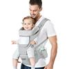Azeekoom Marsupio Neonati, Porta Bebè Ergonomico con Sedile, Multiposizione Dorsale Ventrale, Leggero Cotone Traspirante per Neonati e Bambini da 0 a 48 Mese (3,5 a 25 Kg)