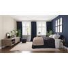 Homing blickdichter Verdunklungsvorhang Uni Gardine Vorhang Wohnzimmer Schlafzimmer Kinderzimmer Dekostoff, Blau, 1 Stück, H x B: 245 cm x 140 cm, 5491-46, 245 x 140 cm