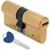 Amig - Serratura porta di sicurezza a cilindro | Realizzata in Ottone | Protezione Antitrapano e Antiurto | Opaco| Misura: 80 mm (35-45)