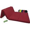 Beautissu Materasso da Campeggio Pieghevole - Materasso Pieghevole Ospiti - Campix 120x195 cm - Soffice Confortevole e Funzionale - Rosso - Materasso Traspirante in Microfibra - Lettino da Viaggio