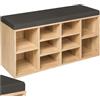 TecTake® Scarpiera Ingresso, Portascarpe con Cuscino, Scarpiera Legno, Panca Scarpiera, Mobile Ingresso, Contenitore Scarpe, Armadio Scarpe, Scarpiera Salvaspazio, 103,5x48x30 cmi - Quercia