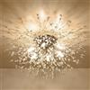 Rayofly Lampadario Camera Da Letto Moderni, Oro, Plafoniera soffitto con cristalli di fuochi d'artificio, 6 G9, Lampade a sospensione pre Soggiorno, Cameretta