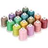 New brothread 16 MultiColori Multiuso Filo di cotone mercerizzato al 100% 30WT (50S/3) 600M per quilting, cucito e ricamo
