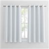 PONY DANCE Tende Camera da Letto Oscuranti con Occhielli Tende Termiche per Finestre Piccole Decorazione Curtains Cameretta Bambini 2 Pezzi L 117 x A 137 cm, Bianco Grigiastro