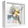 SUNMEG Cornice 3D Profonda Cornice 20 x 20 cm Cornici per Foto per Oggetti fino a 3 cm- Cornici di Forma Quadrata da Hppendere a Parete o da Scrivania