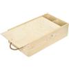 Creative Deco Scatola in Legno per il Vino | 2 Bottiglie | Manico Corda e Coperchio Scorrevole | 35 x 21 x 11 (+/- 1cm) | Cassetta Confezione Perfetta per Decoupage Stoccaggio Decorazione o Regalo