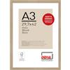 DEHA Design cornice per foto, 29,7 x 42 cm (A3), legno, Rovere, cornice per posterper appenderein formato verticale e orizzontale, vetro sintetico, Fontana