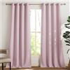 PONY DANCE Tenda Bambini Cameretta Oscurante ad Occhiello Tende Termiche per Salotto Eleganti Confezionate Curtains Soggiorno Moderne 2 Pezzi L 140 x A 245 cm, Rosa Chiaro