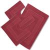Casatessile CASA TESSILE Torino Set 3 tappeti Bagno in Spugna, 1 cm 60X90 + 2 Girowater cm 60x45 - Bordeaux