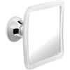 Mirrorvana Specchio da doccia antiappannamento con ventosa - specchio barba infrangibile in plastica, 16 x 16 cm