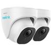 Reolink PoE 5MP Telecamera Esterno, Rilevamento di Uomo/Veicolo, Telecamera IP con Slot per Scheda microSD, Audio, Impermeabile IP67, Visione Notturna a Infrarossi fino a 30 metri, RLC-520A (2 pezzi)