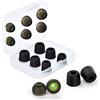 aceyoon 6 paia di tappi per le orecchie di ricambio, in silicone + gommapiuma, compatibili con la maggior parte delle cuffie in-ear S M L nero