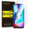 QULLOO Pellicola Protettiva per Motorola Moto E7 Plus/Moto E7 / Moto E7 Power/Moto E7i Power/Moto G10 / Moto G30, [3 Pezzi] 9H Durezza Full Coverage Protezione Schermo in Vetro Temperato