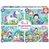 Educa - Puzzle Progressivo Amici Fantastici | 4in1 Progressivo 20/40/60/80 pezzi | Fantasia, Puzzle Bambini | dai 4 anni (18905)