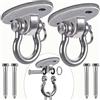 BeneLabel Gancio per Soffitto 180 ° Girevole Amaca Swing Appendere Hardware Metallo Ovale Staffa Set per Interni All'Aperto Parco Giochi Sedia Yoga Corda Punzonatura Borse, 1000lbs/2pcs
