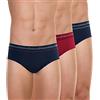 Eminence - LOT DE 3 SLIPS TAILLE BASSE, Slip da uomo, Multicolore (Mehrfarbig (marine/rouge/anthracite)), XXX-Large (Taglia produttore: 7/XXXL)