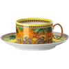 VERSACE TAZZA TE CON PIATTINO JUNGLE ANIMALIER YELLOW 19335-403715-14640