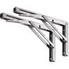 YUMORE Staffe Pieghevoli per Mensole 400mm,YUMORE Reggimensola Pieghevole Inox Supporti per Mensole Pesanti Tavolo da Parete Salvaspazio fai-da-te Staffe Triangolari, Carico Massimo 150kg, [2 Pezzi]