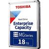 Toshiba 18TB Enterprise Internal Hard Drive - MG Series 3.5' SATA HDD Mainstream server and storage, 24/7 Reliable Operation, Hyperscale and cloud storage (MG08ACA16TE)