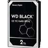 Western Digital WD Black Performance Desktop Hard Disk Drive da 2 TB, 7200 RPM, SATA 6 Gb/s, Cache 64 GB, 3.5