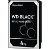 WD Black Performance Desktop Hard Disk Drive da 4 TB, 7200 RPM, SATA 6 Gb/s, Cache 64 GB, 3.5