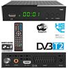 ANFEL DVBT2 Ricevitore Full HD 1080P per TV WIFI (HEVC/H.265 HDMI SCART, USB 2.0, DVBT-2, DVB-T2, DVB T2, DVBT 2), Reciver, Resiver, Ricevitore, Nero