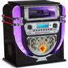 auna Graceland Mini - Jukebox con Giradischi, Jukebox Vintage, Radio DAB+/FM, Rétro, Lettore CD, LED, Nero