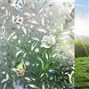 rabbitgoo Pellicola Privacy per Finestre e Vetri 3D Fiori Decorative Autoadesive Controllo di Calore con Effetto Arcobaleno Anti-UV, Pellicola Vetri Finestre per Casa Bagno Cucina Ufficio, 90x200cm