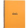RHODIA 19300C - Quaderno a spirale (rilegatura integrale) Notebook NERO ou Orange - A4+ 22,5 x 29,7 cm - Quadretti piccoli - 160 pag. staccabili - Papier 80g/m² - COPERTINA morbida e resistente