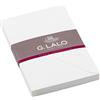 G. Lalo Clairefontaine Lalo 22200L - Pacco da 20 Buste gommate rivestite 11,4x16,2 cm 100g, tela imperiale , Bianco