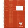 Clairefontaine 68226C Quaderno a Spirale Perforé rosso - A4+ 22,5x29,7 cm - 160 pagine staccabili quadretti piccoli con margini a destra - Carta Bianca 90 g - copertina in carta laminata