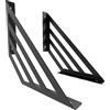 Sossai Staffe da parete 2 pezzi GSHR Truss 250x250 mm in acciaio - supporto a muro per mensola - nero - design decorativo
