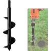 DIWUJI Giardino Scavatrice, Coltivatore del Suolo Punta da Trapano, Gambo Esagonale, Coclea delle piantatrici per Scavare buche, Utensili per Fiore Piantare Alberi Arbusti Coltivare (Dia:8cm L:30cm)
