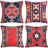 DakTou Set di 4 Federe Cuscini Divano Cotone Biancheria Gettare Tribale Turco Decorativo Caso Federa Tappeti Kilim Modello per Mobili da Giardino all'aperto Decorazioni per la casa,50 x 50 cm