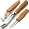 BeaverCraft Kit coltelli per intaglio del legno Strumenti per intagliare i cucchiai S14 Coltello a cucchiaio Set di scalpelli per intaglio del legno Sgorbia per ciotola Coltelli da intaglio
