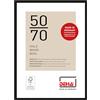 DEHA Design cornice per foto, 50 x 70 cm, legno, Nero, cornice per posterper appenderein formato verticale e orizzontale, vetro sintetico, Fontana