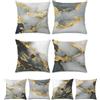 Bonhause Federe per Cuscini Marmo Grigio 45 x 45 cm Copricuscini Decorativi Arte Astratta in Velluto Morbido per Divano Letto Auto 4 Pack