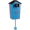 KOOKOO BirdHouse blu, orologio cucu design moderno, canto di 12 uccelli canori o cuculo, orologio c. pendolo