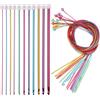 Coopay Set Uncinetto Tunisino, 12 Pezzi Colorati Con Corda e 11 in Alluminio, Leggero Per Principianti, Afgano