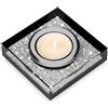 My IMPLEXIONS Elegante portacandele Lotus 1 con cristalli Swarovski - una luminosa decorazione da tavolo (1 pezzo, nero)
