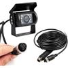 CAMECHO Telecamera Posteriore Camecho 4 pin 18 IR per visione notturna impermeabile Auto Fotografica+ 10 m cavo per Bus/camion/rimorchi/Caravan/camper Retromarcia Fotocamera 12V-24V