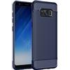 JETech Ultra Sottile Cover Compatibile con Samsung Galaxy S8 (NON Plus +), Magro Cellulare Custodia con Assorbimento Degli Urti e Progettare in Fibra di Carbonio (Blu)