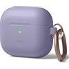 elago Custodia Silicone Compatibile con AirPods 3 Cover Case - Premium in Silicone, Supporta la Ricarica Wireless, Protezione Antiurto (Lavanda Grigio)