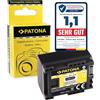 PATONA Batteria BP-808 (890 mAh) - ricambio per Canon BP-807 BP-808 BP-809 - compatibile con Legria FS-serie, HF-M31 M36, HF-S10-S21, VIXIA HF100, HG20/21 - tiene in vita il camcorder