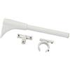 Gardinia Supporto a Muro Universale, incl. Adattatore ad Anello o a T, Attacco a Parete, per bastoni per Tende, Linea Memphis